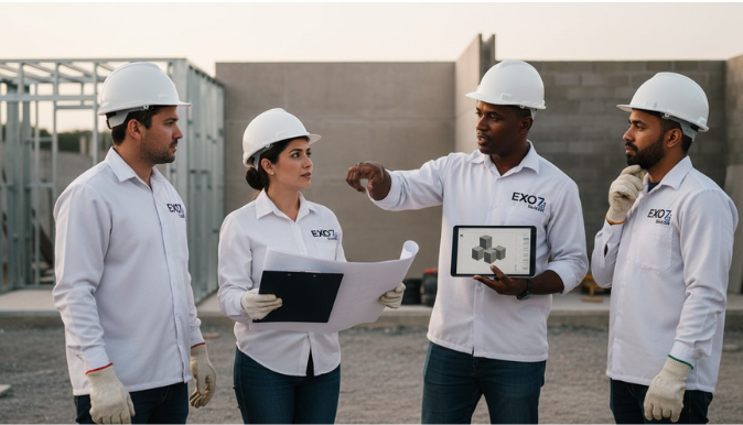 Obra com sistemas construtivos modernos